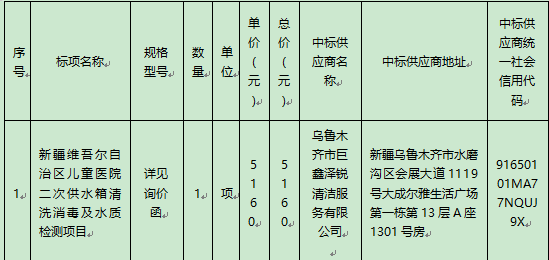 中标公告 中标公告